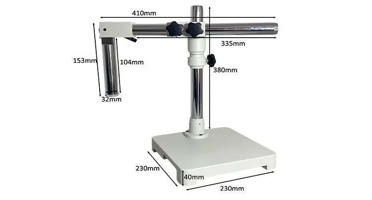  single pole universal boom arm stereoscopic microscope stand size