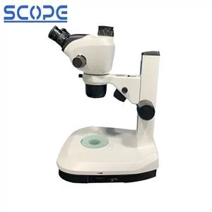 Zoom de microscopi estereocular trinocular amb llum LED